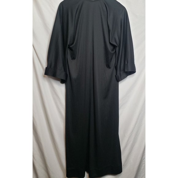 Vintage Halston IV Dorian 70s 80s Caftan Dress One Size Union Made Black Polyest - Picture 12 of 12